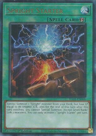 Spright Starter (Ultimate Rare) (RA05-EN068) - Rarity Collection 5 1st Edition Rarity Collection 5 Yugioh Single  Squirtle Squad Card Shop.