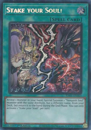 Stake your Soul! (Secret Rare) (RA05-EN069) - Rarity Collection 5 1st Edition Rarity Collection 5 Yugioh Single  Squirtle Squad Card Shop.