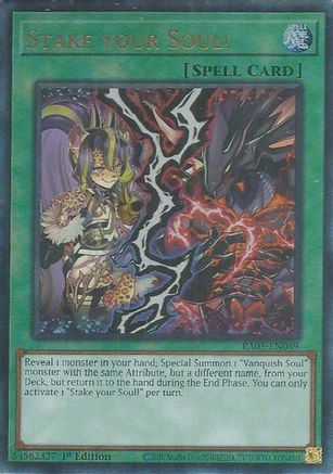 Stake your Soul! (Ultimate Rare) (RA05-EN069) - Rarity Collection 5 1st Edition Rarity Collection 5 Yugioh Single  Squirtle Squad Card Shop.