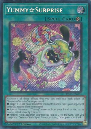 YummySurprise (Secret Rare) (RA05-EN074) - Rarity Collection 5 1st Edition Rarity Collection 5 Yugioh Single  Squirtle Squad Card Shop.
