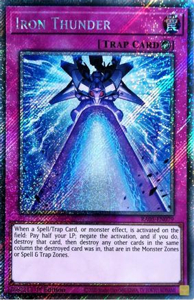 Iron Thunder (Platinum Secret Rare) (RA05-EN079) - Rarity Collection 5 1st Edition Rarity Collection 5 Yugioh Single  Squirtle Squad Card Shop.