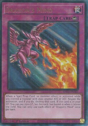 Dragon's Mind (Ultimate Rare) (RA05-EN082) - Rarity Collection 5 1st Edition Rarity Collection 5 Yugioh Single  Squirtle Squad Card Shop.