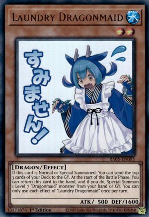 Laundry Dragonmaid (RA05-EN095) - Rarity Collection 5 1st Edition Rarity Collection 5 Yugioh Single  Squirtle Squad Card Shop.