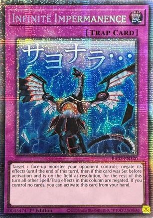 Infinite Impermanence (Starlight Rare) (RA05-EN140) - Rarity Collection 5 1st Edition Rarity Collection 5 Yugioh Single  Squirtle Squad Card Shop.