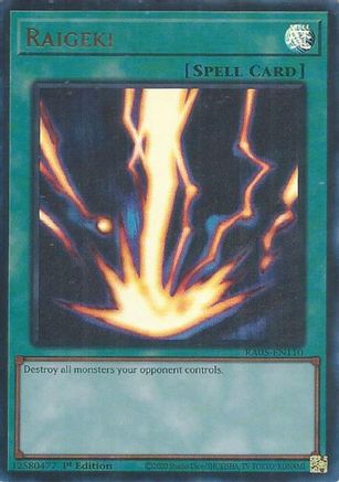 Raigeki (Ultra Rare) (RA05-EN110) - Rarity Collection 5 1st Edition Rarity Collection 5 Yugioh Single  Squirtle Squad Card Shop.