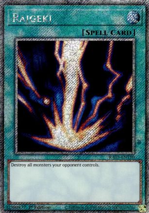 Raigeki (Platinum Secret Rare) (RA05-EN110) - Rarity Collection 5 1st Edition Rarity Collection 5 Yugioh Single  Squirtle Squad Card Shop.