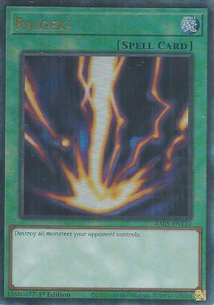 Raigeki (Ultimate Rare) (RA05-EN110) - Rarity Collection 5 1st Edition Rarity Collection 5 Yugioh Single  Squirtle Squad Card Shop.