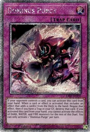 Dominus Purge (Platinum Secret Rare) (RA05-EN150) - Rarity Collection 5 1st Edition Rarity Collection 5 Yugioh Single  Squirtle Squad Card Shop.