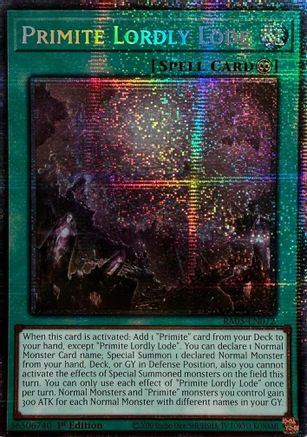 Primite Lordly Lode (Starlight Rare) (RA05-EN072) - Rarity Collection 5 1st Edition Rarity Collection 5 Yugioh Single  Squirtle Squad Card Shop.