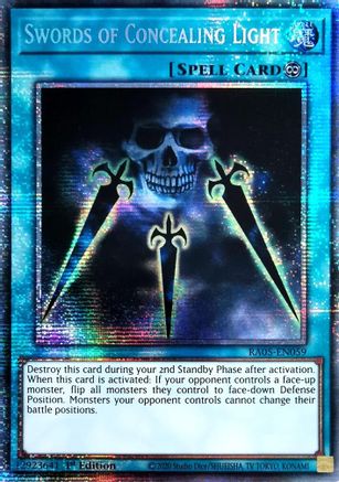 Swords of Concealing Light (Starlight Rare) (RA05-EN059) - Rarity Collection 5 1st Edition Rarity Collection 5 Yugioh Single  Squirtle Squad Card Shop.