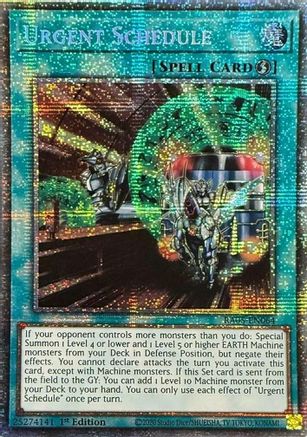 Urgent Schedule (Starlight Rare) (RA05-EN064) - Rarity Collection 5 1st Edition Rarity Collection 5 Yugioh Single  Squirtle Squad Card Shop.