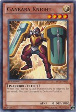 Ganbara Knight (YS13-EN013) - Super Starter: V for Victory 1st Edition Super Starter: V for Victory Yugioh Single  Squirtle Squad Card Shop.