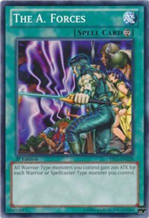 The A. Forces (YS13-EN028) - Super Starter: V for Victory 1st Edition Super Starter: V for Victory Yugioh Single  Squirtle Squad Card Shop.