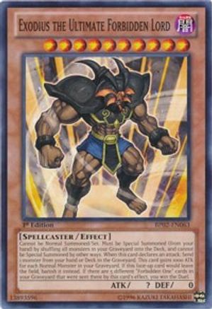 Exodius the Ultimate Forbidden Lord (BP02-EN063) - Battle Pack 2: War of the Giants Unlimited Battle Pack 2: War of the Giants Yugioh Single  Squirtle Squad Card Shop.