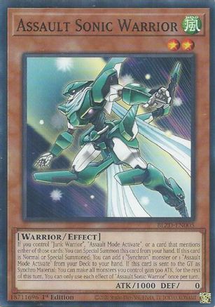 Assault Sonic Warrior (BLZD-EN005) - Blazing Dominion 1st Edition Blazing Dominion Yugioh Single  Squirtle Squad Card Shop.