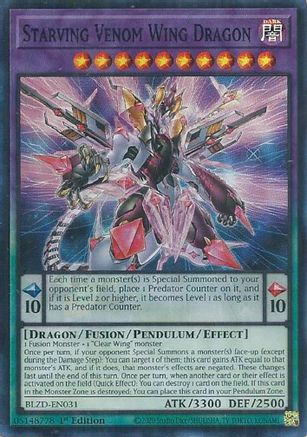 Starving Venom Wing Dragon (BLZD-EN031) - Blazing Dominion 1st Edition Blazing Dominion Yugioh Single  Squirtle Squad Card Shop.