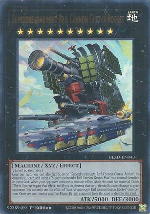 Superdreadnought Rail Cannon Gustav Rocket (BLZD-EN043) - Blazing Dominion 1st Edition Blazing Dominion Yugioh Single  Squirtle Squad Card Shop.