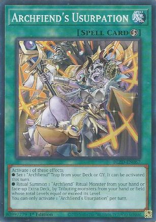 Archfiend's Usurpation (BLZD-EN067) - Blazing Dominion 1st Edition Blazing Dominion Yugioh Single  Squirtle Squad Card Shop.