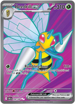 Beedrill ex 098/086 - Holofoil Chaos Rising Ultra Rare - Pokémon TCG Card