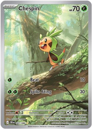 Chespin 087/086 – Chaos Rising – Illustration Rare Pokémon Card