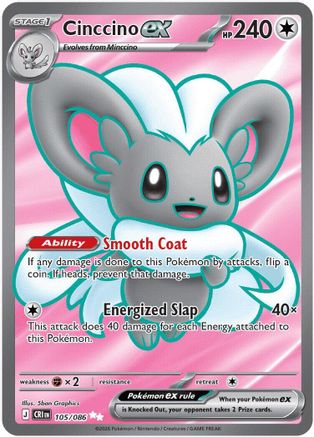 Cinccino ex 105/086 - Holofoil Chaos Rising Ultra Rare - Pokémon TCG Card