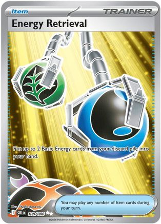 Energy Retrieval 108/086 - Holofoil ME04 Chaos Rising - Ultra Rare Pokémon TCG Card