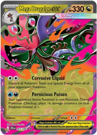 Mega Dragalge ex 065/086 – Chaos Rising – Double Rare Pokémon Card