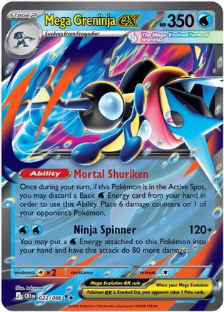 Pokémon TCG – Mega Greninja ex 022/086 – Chaos Rising – Double Rare