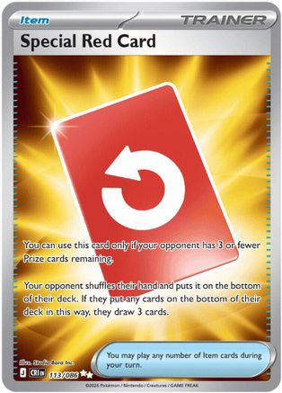 Special Red Card 113/086 - Holofoil ME04 Chaos Rising - Ultra Rare Pokémon TCG Card
