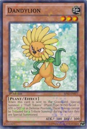 Dandylion (Mosaic Rare) (BP02-EN077) - Battle Pack 2: War of the Giants 1st Edition Battle Pack 2: War of the Giants Yugioh Single  Squirtle Squad Card Shop.