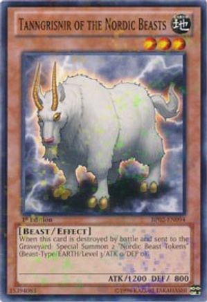 Tanngrisnir of the Nordic Beasts (Mosaic Rare) (BP02-EN094) - Battle Pack 2: War of the Giants 1st Edition Battle Pack 2: War of the Giants Yugioh Single  Squirtle Squad Card Shop.