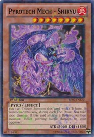 Pyrotech Mech - Shiryu (Mosaic Rare) (BP02-EN122) - Battle Pack 2: War of the Giants Unlimited Battle Pack 2: War of the Giants Yugioh Single  Squirtle Squad Card Shop.