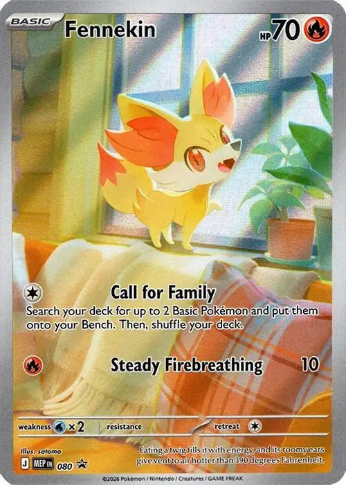 Mega Evolution - Promo Cards - Fennekin MEP 080 - clean card image