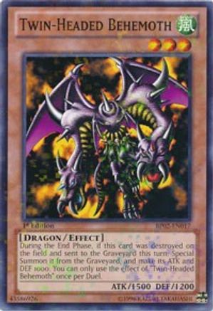 Twin-Headed Behemoth (Mosaic Rare) (BP02-EN017) - Battle Pack 2: War of the Giants 1st Edition Battle Pack 2: War of the Giants Yugioh Single  Squirtle Squad Card Shop.