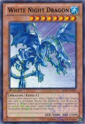 White Night Dragon (Mosaic Rare) (BP02-EN083) - Battle Pack 2: War of the Giants 1st Edition Battle Pack 2: War of the Giants Yugioh Single  Squirtle Squad Card Shop.