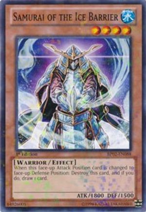 Samurai of the Ice Barrier (Mosaic Rare) (BP02-EN088) - Battle Pack 2: War of the Giants Unlimited Battle Pack 2: War of the Giants Yugioh Single  Squirtle Squad Card Shop.