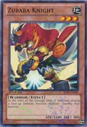 Zubaba Knight (Mosaic Rare) (BP02-EN099) - Battle Pack 2: War of the Giants 1st Edition Battle Pack 2: War of the Giants Yugioh Single  Squirtle Squad Card Shop.