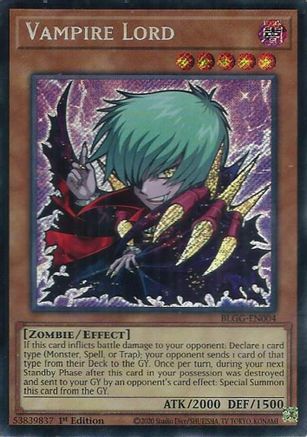Vampire Lord (BLGG-EN004) - Battles of Legend: Glorious Gallery 1st Edition Battles of Legend: Glorious Gallery Yugioh Single  Squirtle Squad Card Shop.