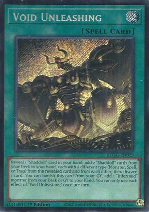 Void Unleashing (BLGG-EN025) - Battles of Legend: Glorious Gallery 1st Edition Battles of Legend: Glorious Gallery Yugioh Single  Squirtle Squad Card Shop.