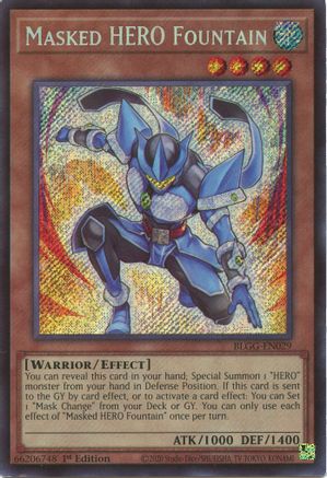 Masked HERO Fountain (BLGG-EN029) - Battles of Legend: Glorious Gallery 1st Edition Battles of Legend: Glorious Gallery Yugioh Single  Squirtle Squad Card Shop.