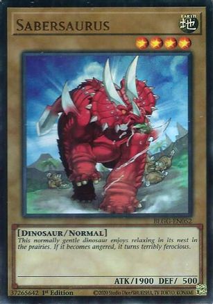Sabersaurus (BLGG-EN052) - Battles of Legend: Glorious Gallery 1st Edition Battles of Legend: Glorious Gallery Yugioh Single  Squirtle Squad Card Shop.