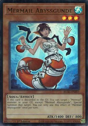 Mermail Abyssgunde (BLGG-EN057) - Battles of Legend: Glorious Gallery 1st Edition Battles of Legend: Glorious Gallery Yugioh Single  Squirtle Squad Card Shop.