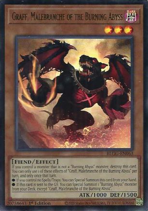 Graff, Malebranche of the Burning Abyss (BLGG-EN063) - Battles of Legend: Glorious Gallery 1st Edition Battles of Legend: Glorious Gallery Yugioh Single  Squirtle Squad Card Shop.