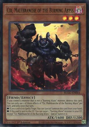 Cir, Malebranche of the Burning Abyss (BLGG-EN064) - Battles of Legend: Glorious Gallery 1st Edition Battles of Legend: Glorious Gallery Yugioh Single  Squirtle Squad Card Shop.