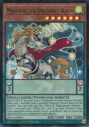 Majespecter Unicorn - Kirin (BLGG-EN065) - Battles of Legend: Glorious Gallery 1st Edition Battles of Legend: Glorious Gallery Yugioh Single  Squirtle Squad Card Shop.