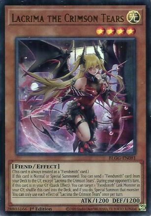 Lacrima the Crimson Tears (BLGG-EN081) - Battles of Legend: Glorious Gallery 1st Edition Battles of Legend: Glorious Gallery Yugioh Single  Squirtle Squad Card Shop.