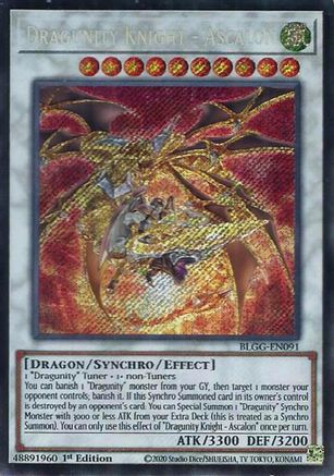 Dragunity Knight - Ascalon (BLGG-EN091) - Battles of Legend: Glorious Gallery 1st Edition Battles of Legend: Glorious Gallery Yugioh Single  Squirtle Squad Card Shop.