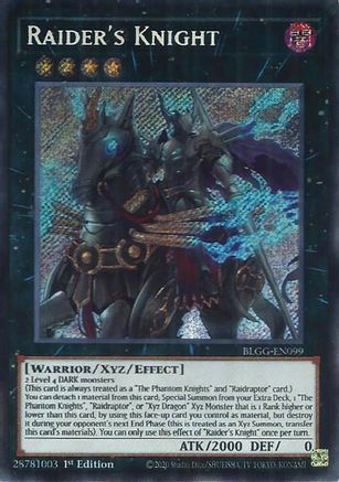 Raider's Knight (BLGG-EN099) - Battles of Legend: Glorious Gallery 1st Edition Battles of Legend: Glorious Gallery Yugioh Single  Squirtle Squad Card Shop.
