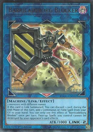 Barricadeborg Blocker (BLGG-EN102) - Battles of Legend: Glorious Gallery 1st Edition Battles of Legend: Glorious Gallery Yugioh Single  Squirtle Squad Card Shop.