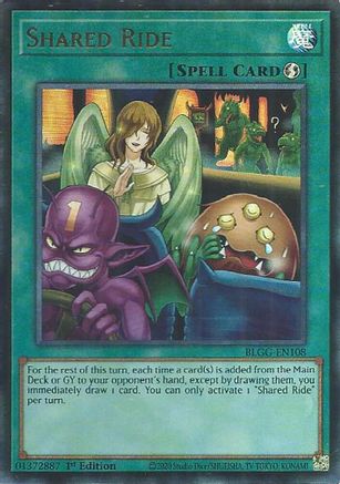 Shared Ride (BLGG-EN108) - Battles of Legend: Glorious Gallery 1st Edition Battles of Legend: Glorious Gallery Yugioh Single  Squirtle Squad Card Shop.